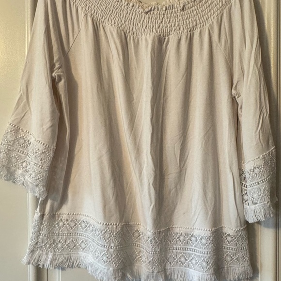 Chico's Off-White Beaded Top - Picture 1 of 7